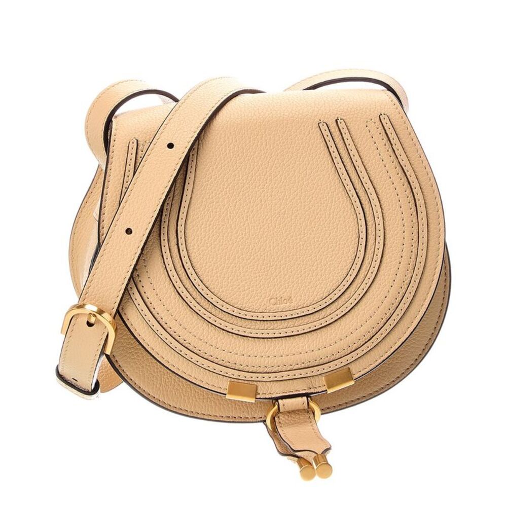 Chloé Marcie Leather Satchel, Beige